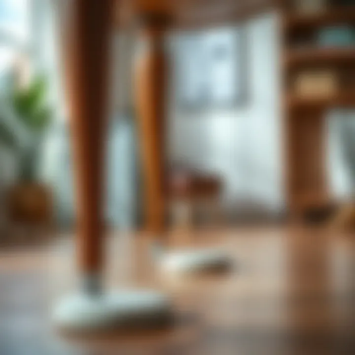 Felt table leg pads protecting hardwood floors from scratches