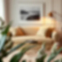 Elegant sofa with a stylish slipcover