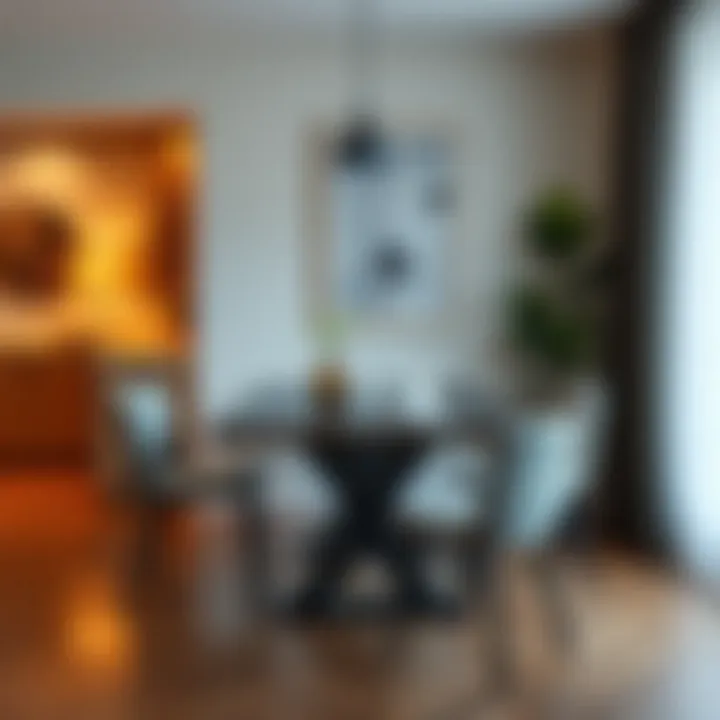 Compact four-seater dining table perfect for small spaces