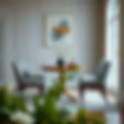 Elegant four-seater dining table in a cozy setting