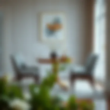 Elegant four-seater dining table in a cozy setting