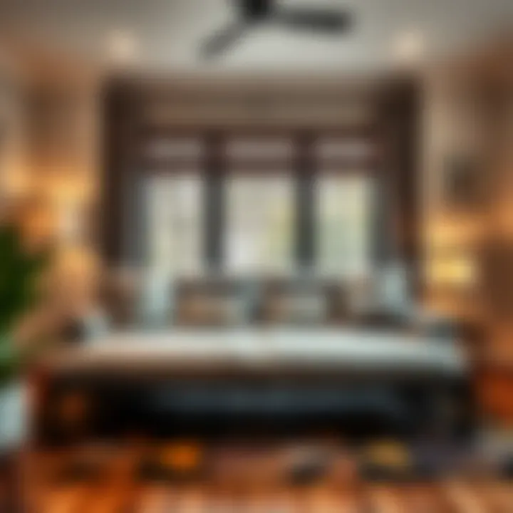 Cozy guest room featuring a futon frame as a sofa bed