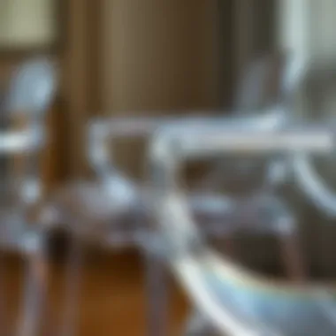 Intricate Design Features of Ghost Chairs Close-up of Ghost chair design details and textures