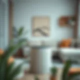 Charming hamper with lid in a modern living room