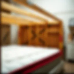 Detailed view of Hampton and Rhodes queen mattress construction