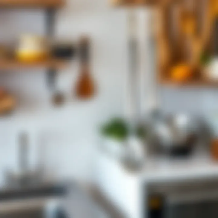 Functional hanging storage arrangement for kitchen utensils