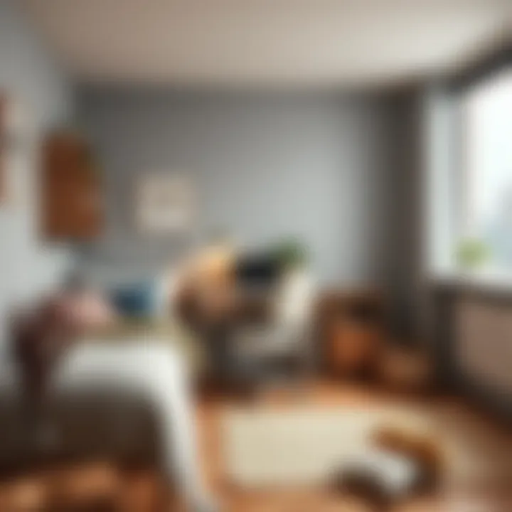 Cozy nook with a bed and desk in complementary colors and materials