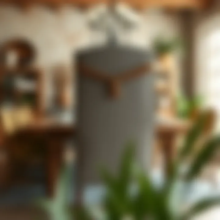 Stylish high back fabric dining chair in a rustic dining room