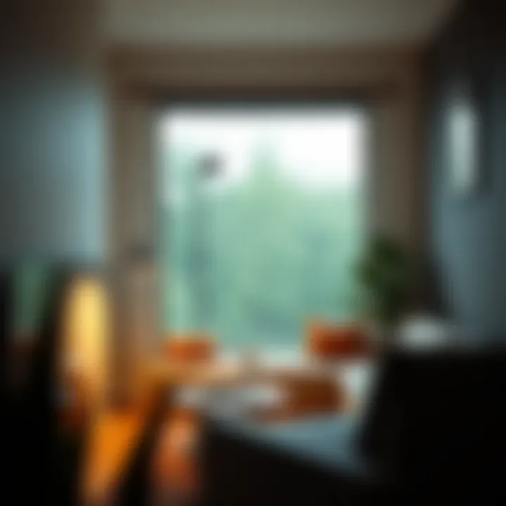 Modern Floor Lamp in Reading Nook Modern floor lamp illuminating a stylish reading nook