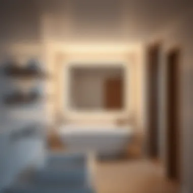 Trendy Recessed Lighting Trendy recessed lighting highlighting a minimalist bathroom design