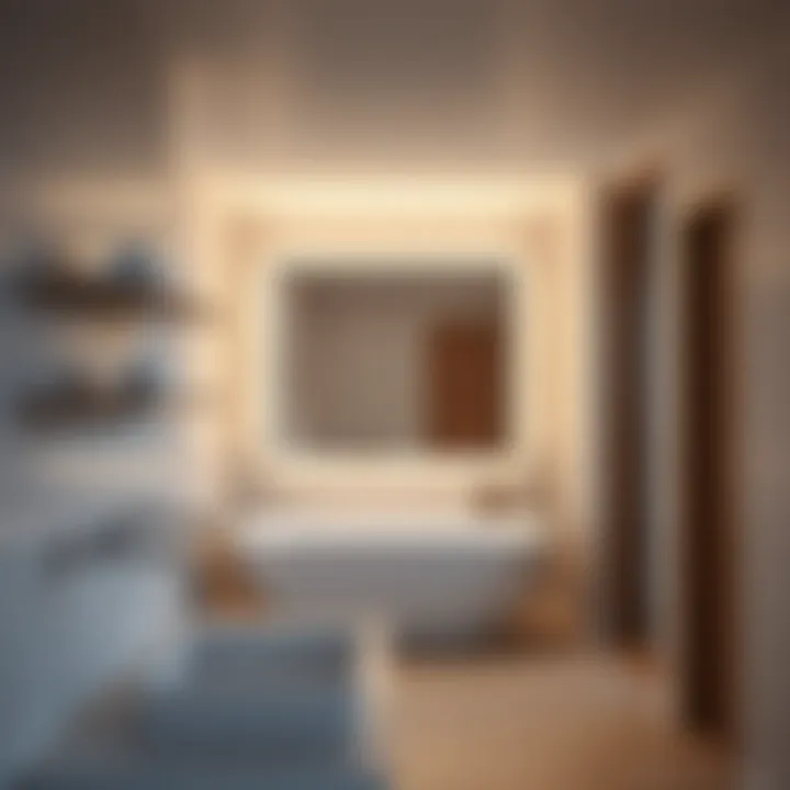 Trendy Recessed Lighting Trendy recessed lighting highlighting a minimalist bathroom design