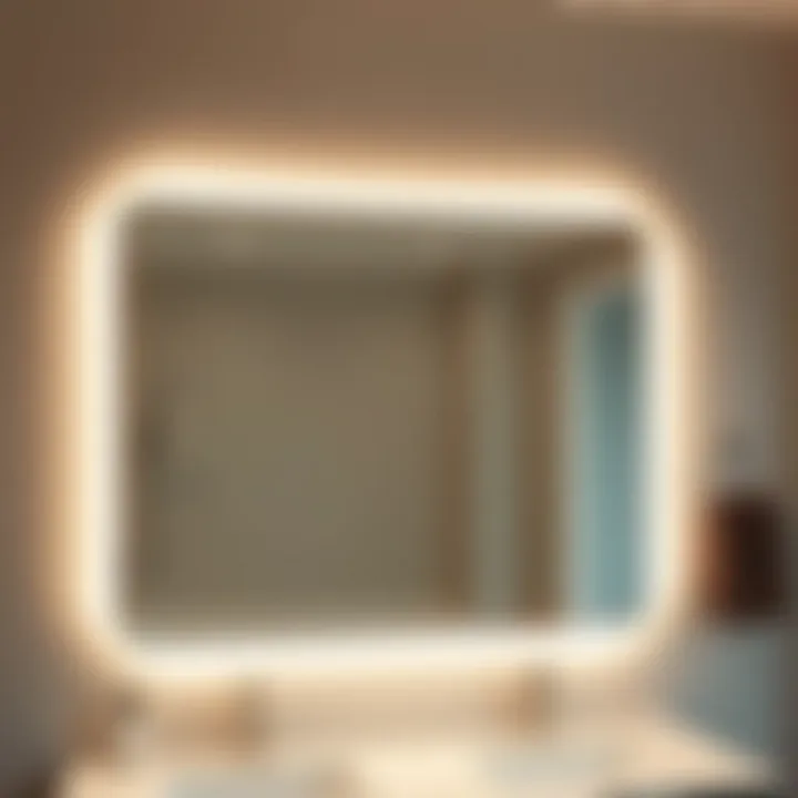 Soft Glow from Innovative Backlit Mirrors Creative backlit mirrors providing soft lighting