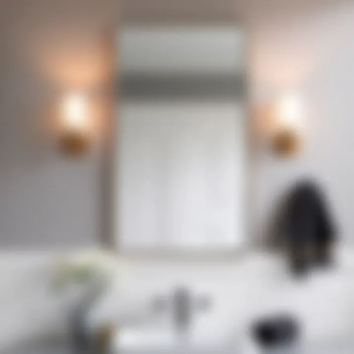 Chic Wall Sconces for Functional Aesthetics Stylish wall sconces flanking a mirror in a chic bathroom