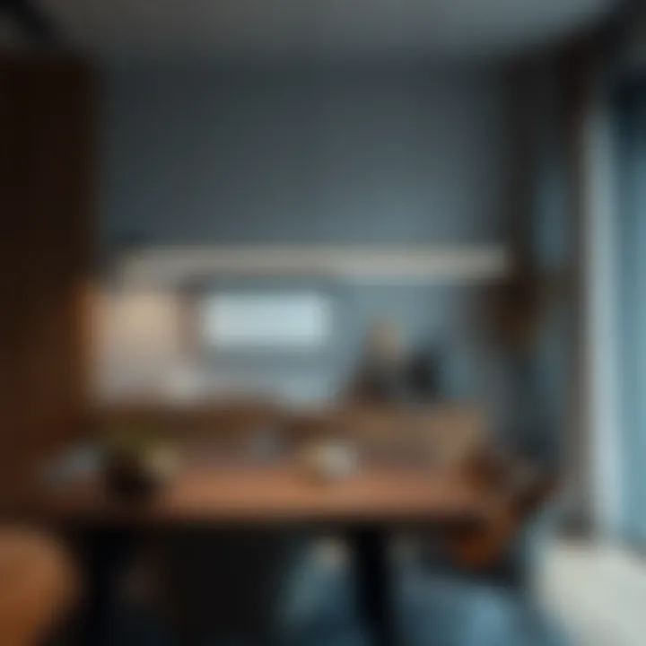 Sleek modern plug-in pendant light over a dining table