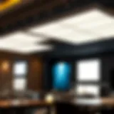 Various designs of LED panels showcasing versatility