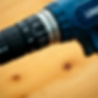 Speed Settings of Lowe's Corded Drill Close-up of the drill's various speed settings