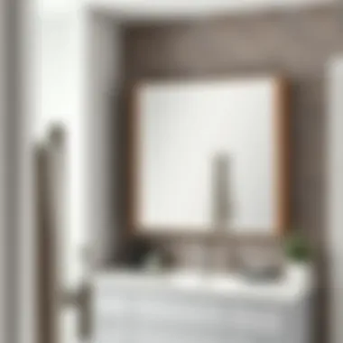 Variety of materials used in bathroom mirrors with side cabinets