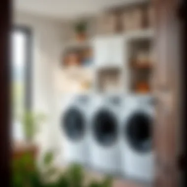 Stylish small laundry room with innovative storage solutions