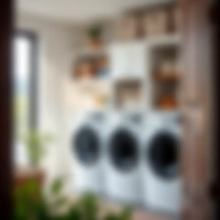 Stylish small laundry room with innovative storage solutions