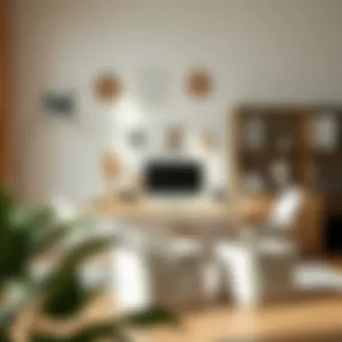 Enhancing Functionality with Foldable Cloth Boxes in Workspaces Functional foldable cloth boxes used in a minimalist workspace