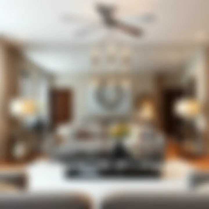 Stunning mirror wall enhancing a stylish living space