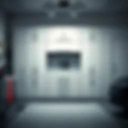 Sleek modular garage storage cabinet design