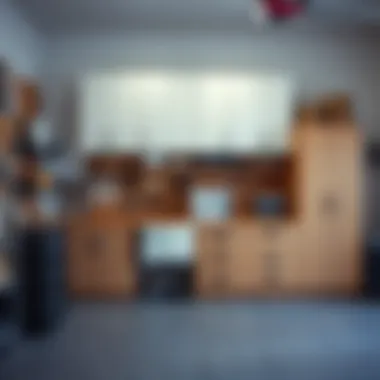 Variety of materials used in modular cabinets