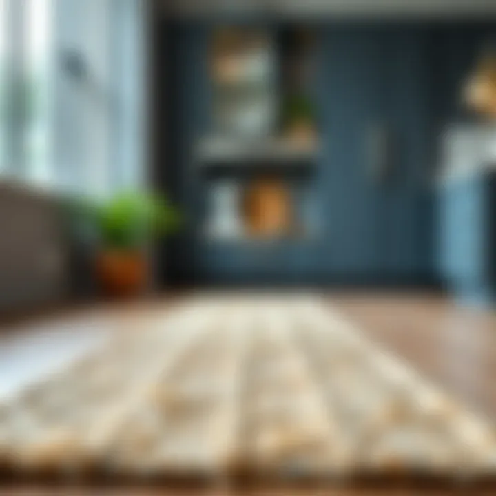 Textured Narrow Kitchen Rug Textured narrow kitchen rug showcasing unique material