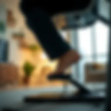 Person using foot support for better posture