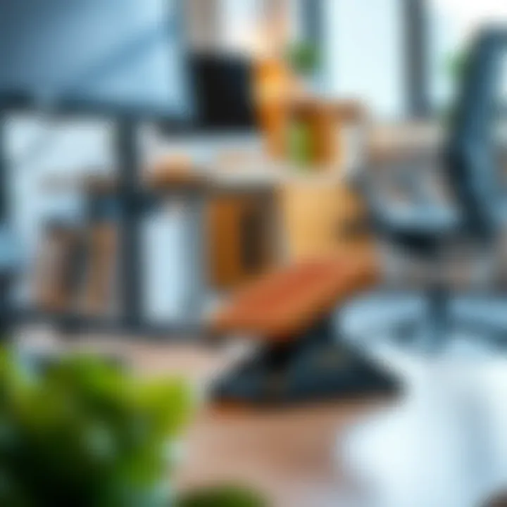 Different types of foot supports for desks