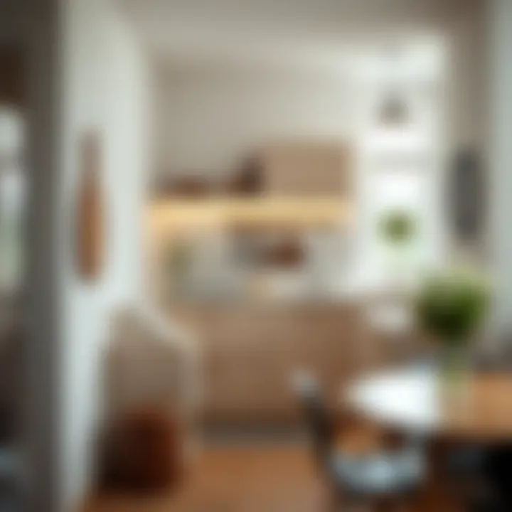 Aesthetic elements in a compact kitchen area