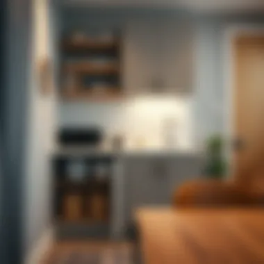 Efficient storage solutions in a small kitchenette