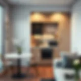 Modern kitchenette design in a compact living space