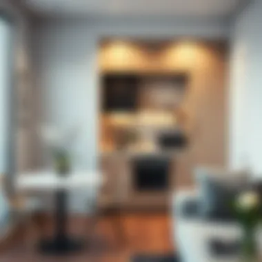 Modern kitchenette design in a compact living space