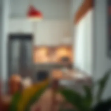 Stylish furnishings enhancing a small kitchenette