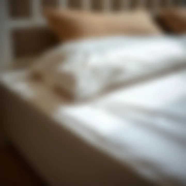 Functionality of Bed Sheet Grippers Close-up of a bed sheet gripper clip in action