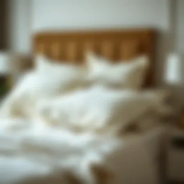 Elegance of Fitted Sheets Elegant bed adorned with perfectly fitted sheets