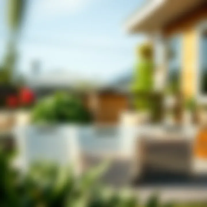 Sustainable materials used in clear storage bins displayed outdoors.