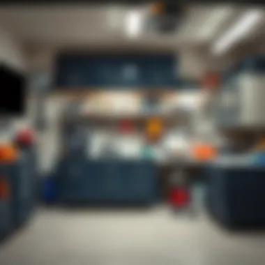 Optimized Garage Organization with Modular Cabinets Organized garage space with modular cabinets