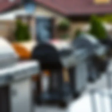 Variety of Grills Diverse selection of outdoor grills showcasing versatility