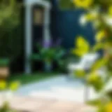 Elegant outdoor patio mat enhancing a garden space