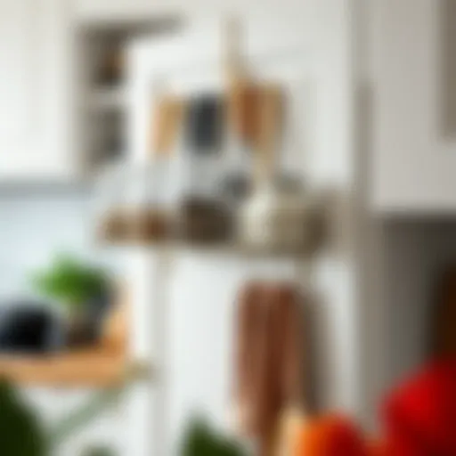 Stylish Over Door Kitchen Rack Stylish over door kitchen rack with utensils