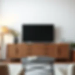 Elegant dresser showcasing a modern design suitable for a living room