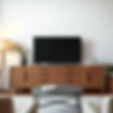 Elegant dresser showcasing a modern design suitable for a living room