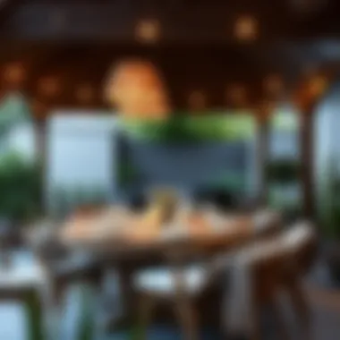 Cozy Outdoor Dining Area Arrangement Cozy outdoor dining area arrangement