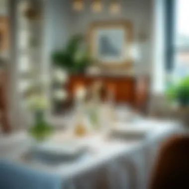 A beautifully arranged table setting in a small dining area