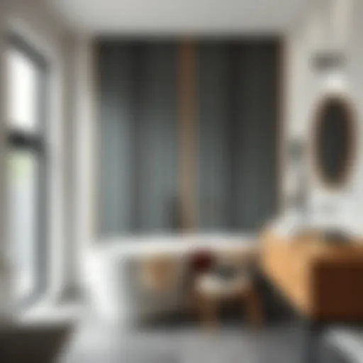 Elegant sound absorbing panels enhancing bathroom acoustics