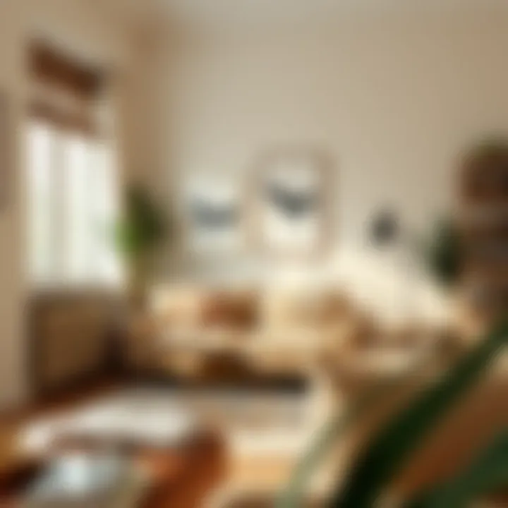 Elegant decor elements in a compact studio space