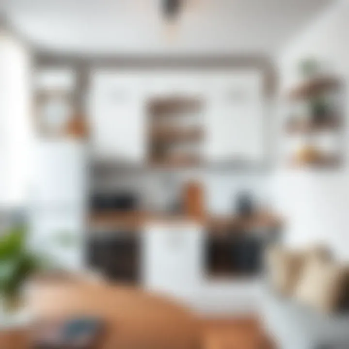 Stylish small kitchen with smart storage solutions