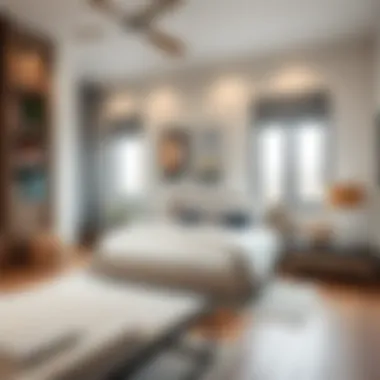 Contemporary Bedroom Design with Grey Wood Stylish bedroom featuring grey wood king bed with complementary decor